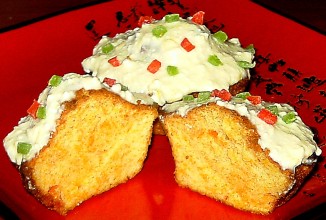 Морковные кексы с лимонно-творожным кремом