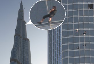 Том Круз забрался на самый высокий в мире небоскреб