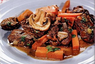 Жаренное мясо с грибами