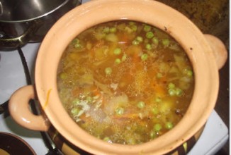 Гороховый суп с грибами