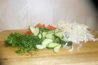 Острый овощной салат с дижонской горчицей - приготовление