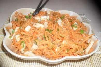 Рецепт Морковь по-корейски с кальмарами