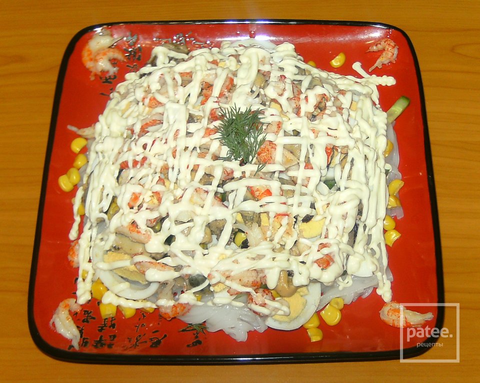 Салат из мидий и раковых шеек - Шаг 6