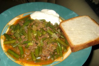 Стручковая фасоль с фаршем