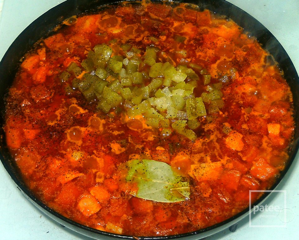 Солянка с копченостями - Шаг 7