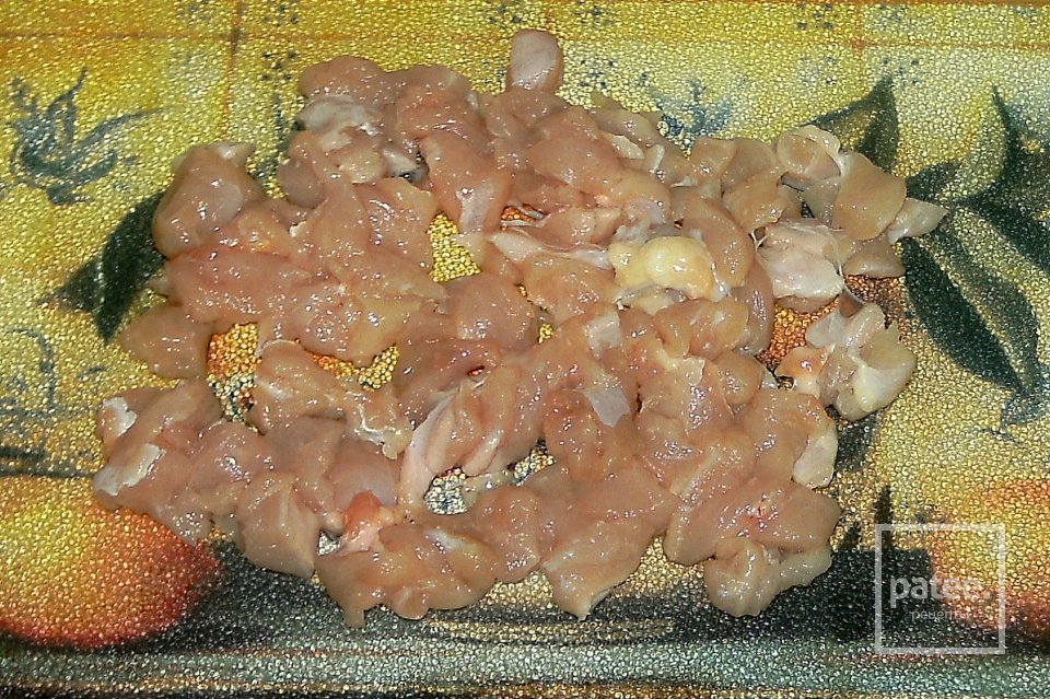 Ажурные блины с индейкой и сыром фета - Шаг 6