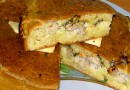 Заливной пирог с индейкой и картофелем