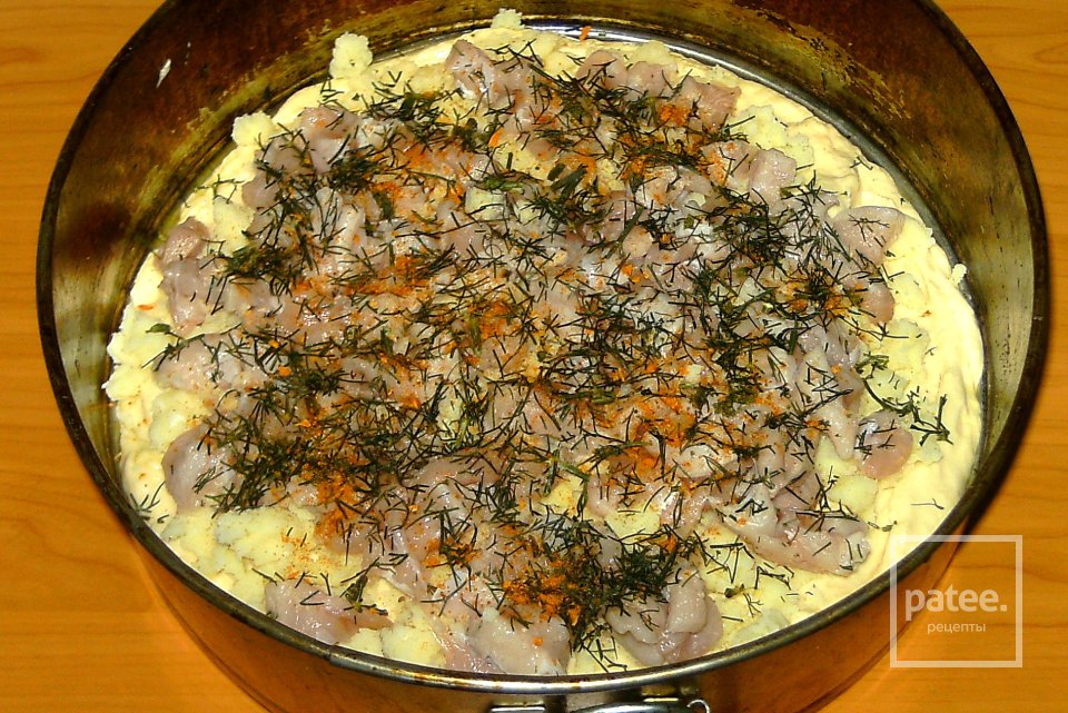 Заливной пирог с индейкой и картофелем - Шаг 6