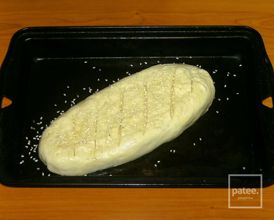 Домашний батон с кунжутом - Шаг 5