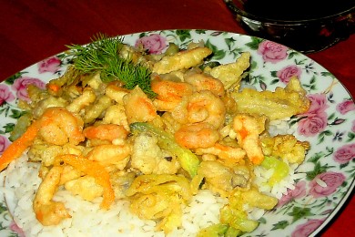 Рецепт Темпура с креветками
