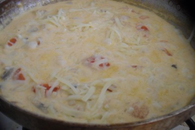 Паста с шампиньонами - приготовление