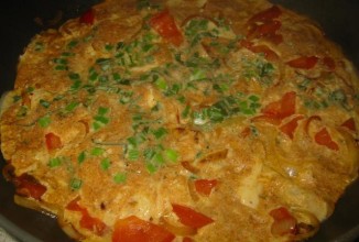 Яичница с помидорами