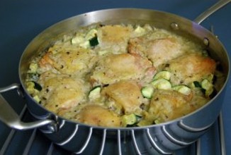 Запеченная курица с рисом