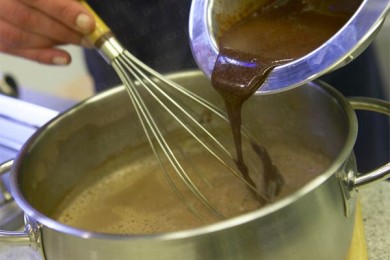 Шоколадный пуддинг - приготовление