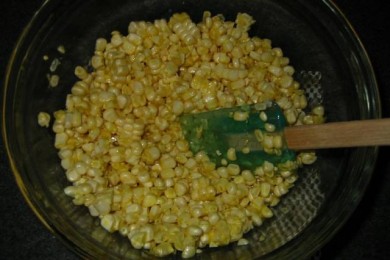 Кукурузные оладьи - приготовление