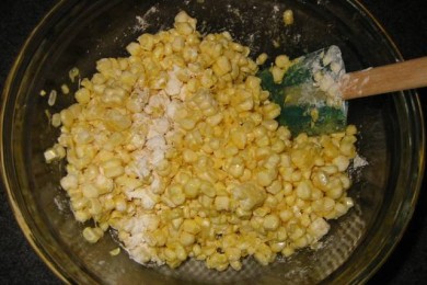 Кукурузные оладьи - приготовление