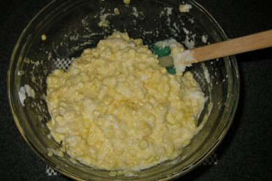 Кукурузные оладьи - приготовление