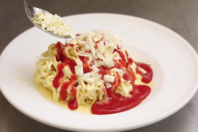 Мороженое-спагетти - приготовление