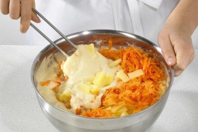 Пирог с морковью - приготовление