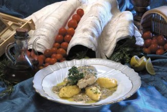 Блюдо из вяленой трески