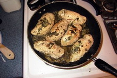 Куриные грудки, фаршированные грибами и шпинатом - приготовление