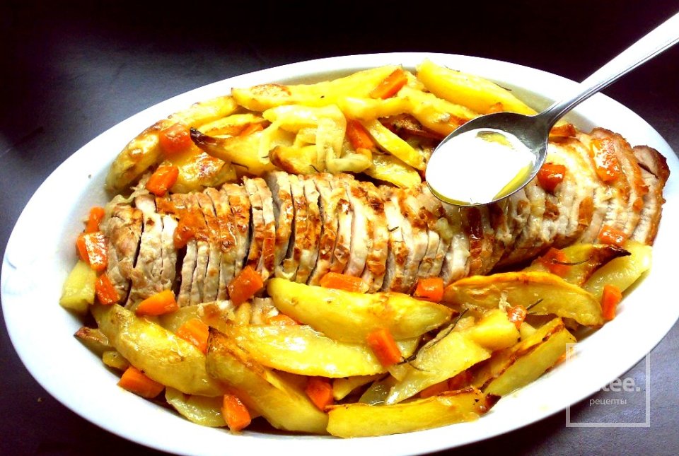 Свиная шейка с овощами - Шаг 6