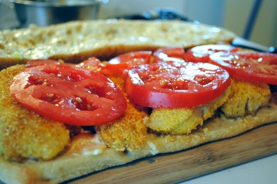 Сэндвич с рыбой и соусом тартар - приготовление