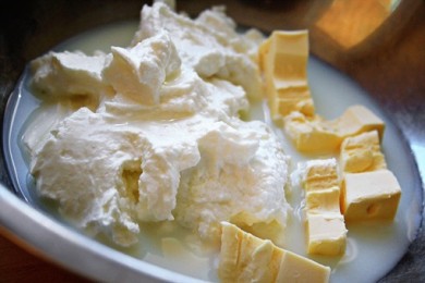 Творожный пирог "Зебра" - приготовление