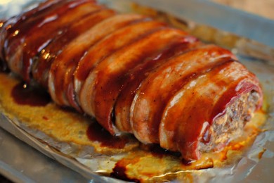 Барбекю из мясного хлеба - приготовление