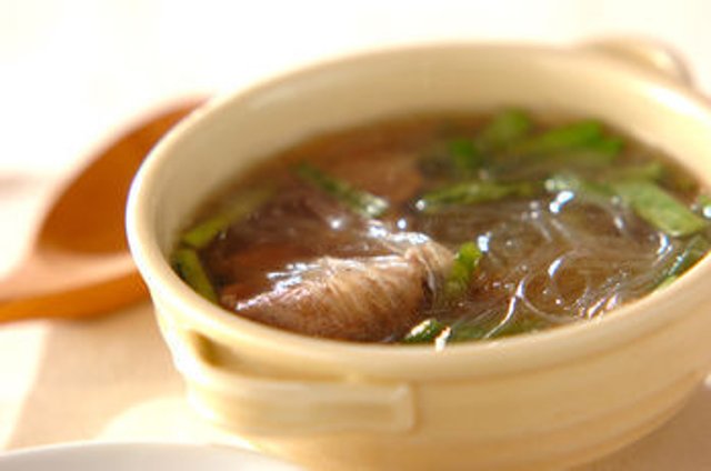 Суп из свинины с рисовой лапшой