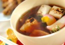 Суп из утятины с луком-пореем