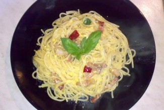 Спагетти Карбонара с беконом