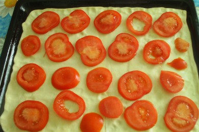 Пицца куриная с маслинами. - приготовление