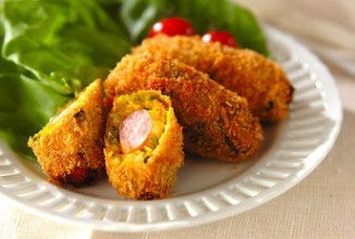 Тыквенные крокеты с колбаской