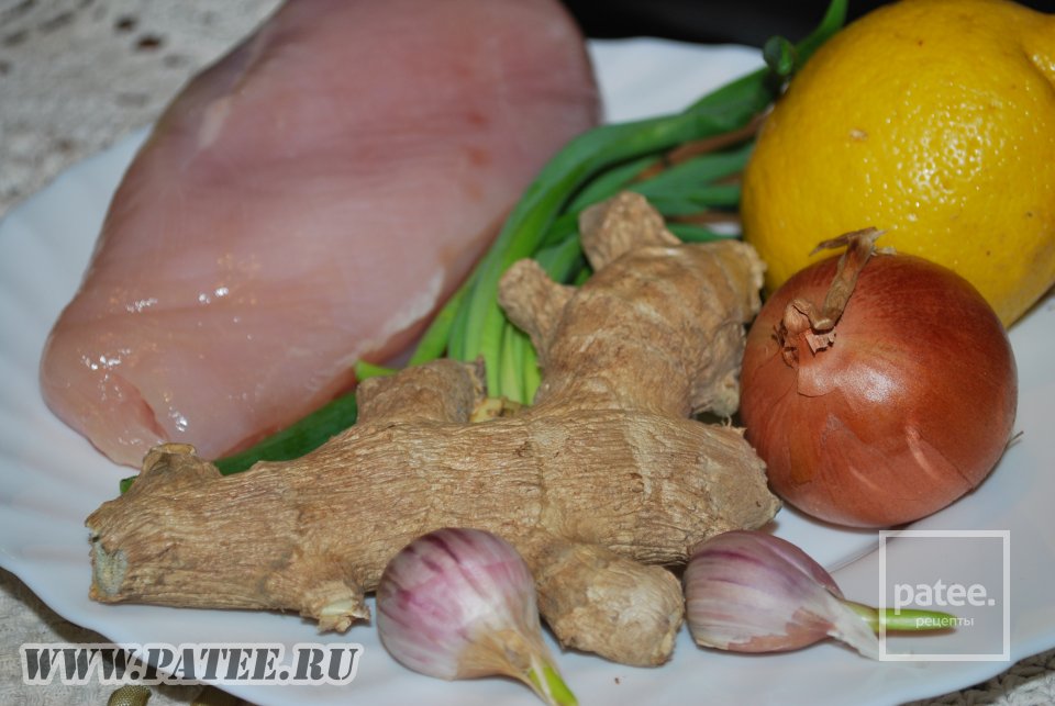 Куринный шашлык в медово - имбирном маринаде - Шаг 1