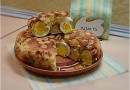 Пирог из манки с начинкой из яиц