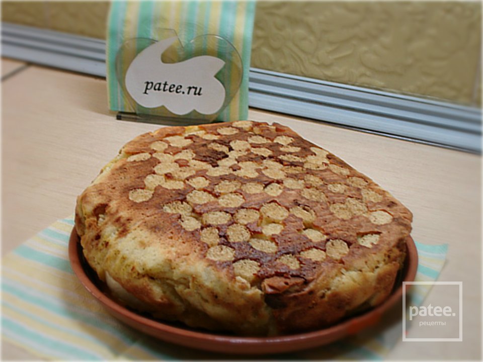 Пирог из манки с начинкой из яиц - Шаг 6