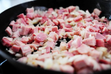 Картофель, запеченый с ветчиной - приготовление