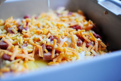 Картофель, запеченый с ветчиной - приготовление