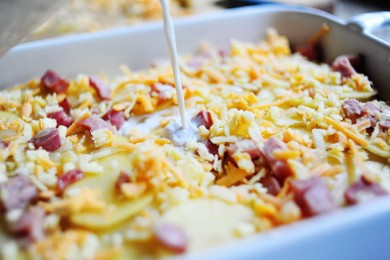 Картофель, запеченый с ветчиной - приготовление