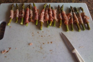 Спаржа в ветчине - приготовление