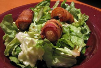 Бекон в салате  Чиполлини