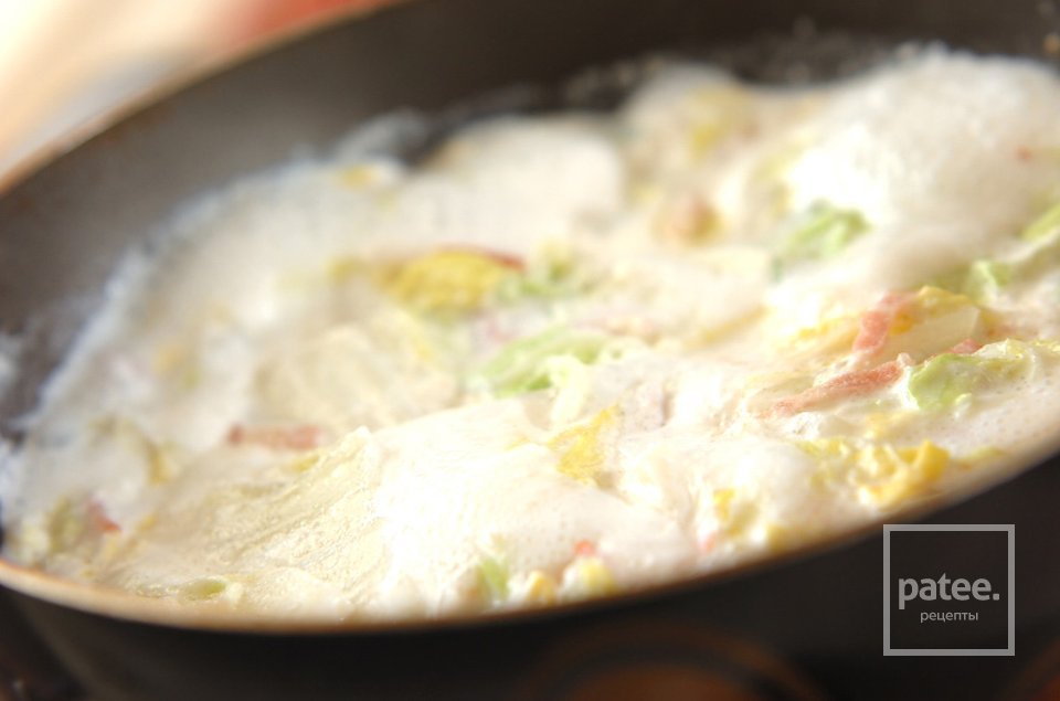 Молочный суп из китайской капусты - Шаг 3