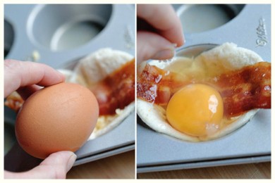 Яичница с беконом - приготовление