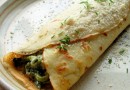 Крепы с сыром, грибами и шпинатом