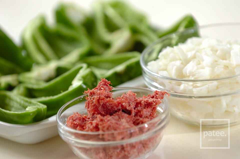 Фаршированный зеленый перец - Шаг 1