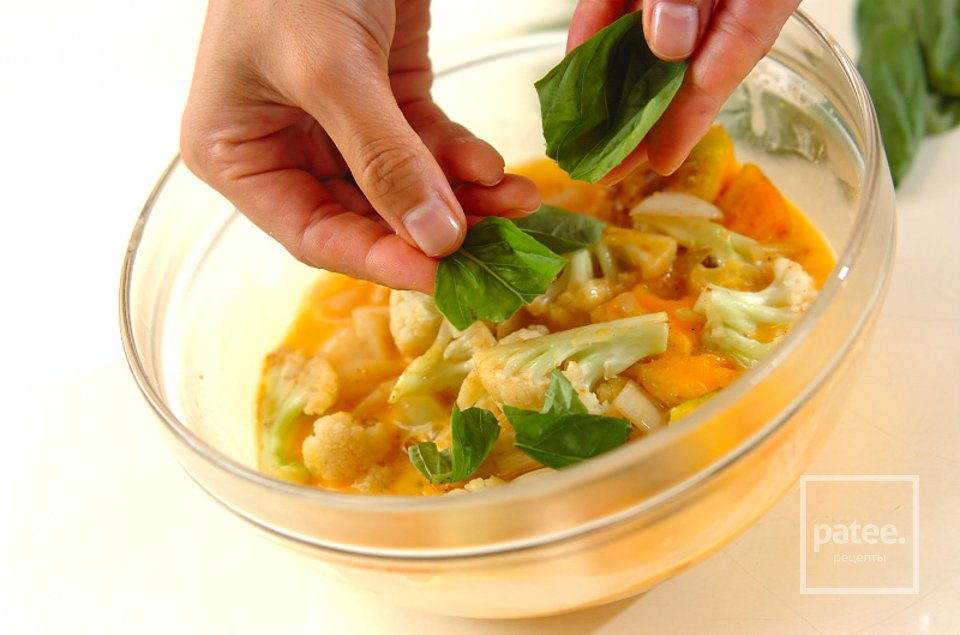 Открытый омлет с ветчиной - Шаг 3