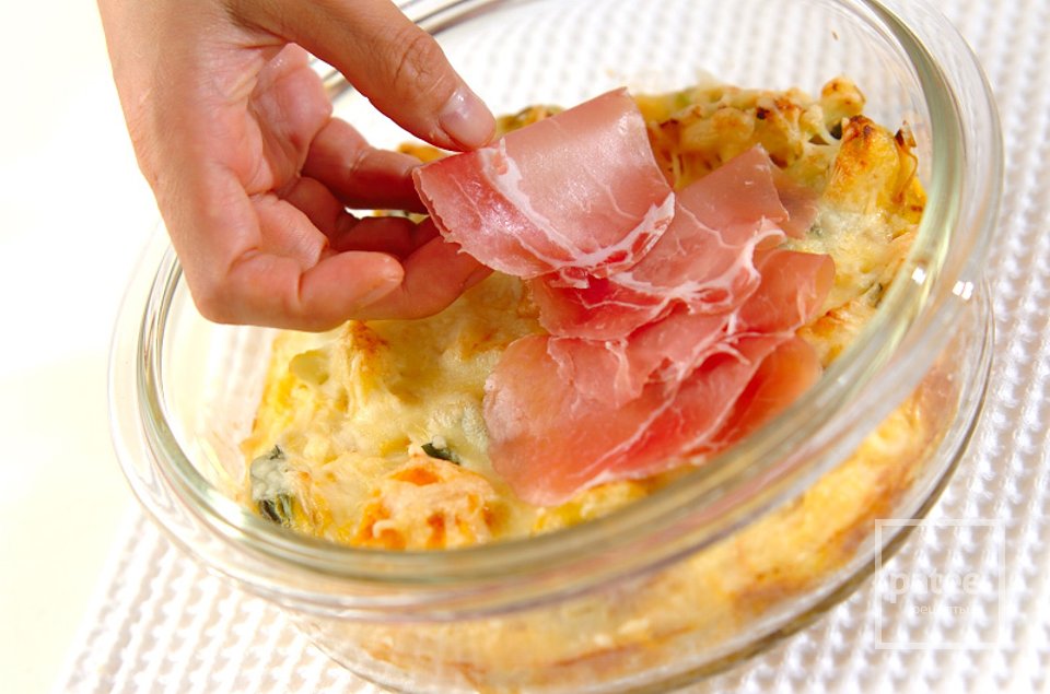Открытый омлет с ветчиной - Шаг 4
