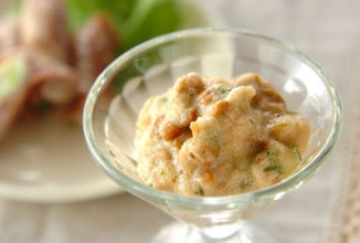 Натто с тертой редькой