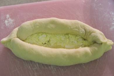 Грузинское хачапури с итальянским сыром - приготовление